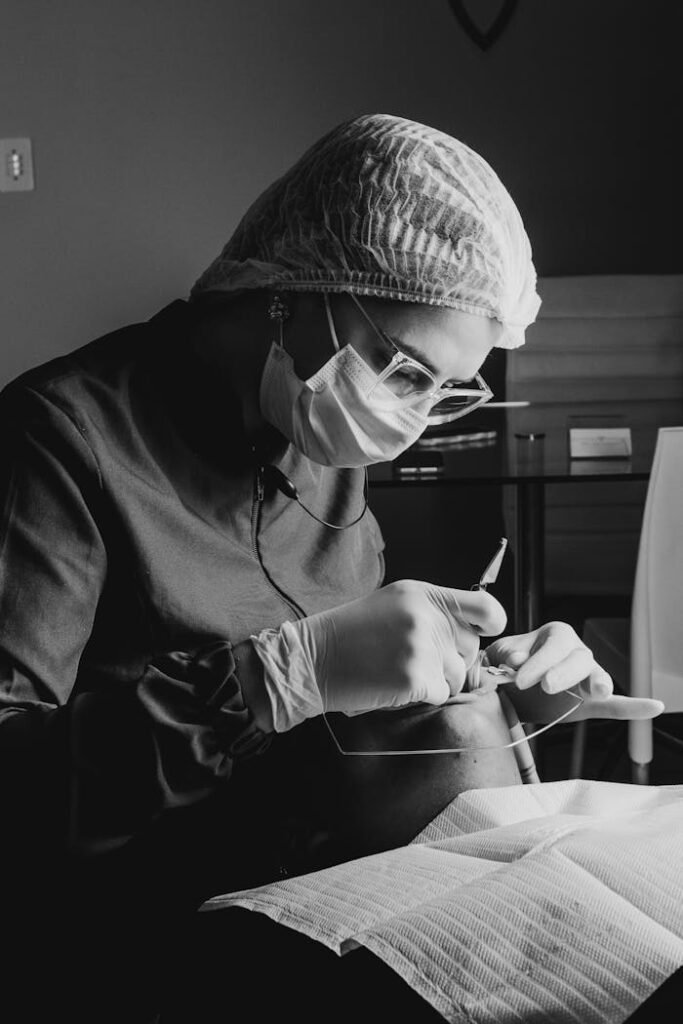 Doctor and Patient during Medical Procedure